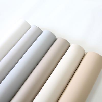 China Anti-Fingerprint Solid Color PVC Furniture Film For Membrane Doors for sale