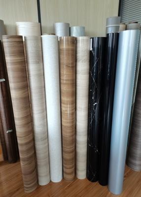 China High Gloss PVC Furniture Film Roll For Cabinet Door Membrane Pressing for sale