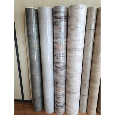 China Folha de membrana de PVC com efeito de mármore brilhante para decoração de interiores à venda