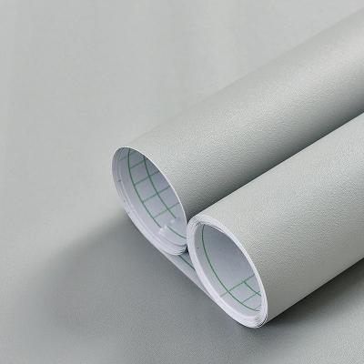 China Solid Color Matte Gray Self-Adhesive PVC Film - Peel And Stick For Furniture Surface for sale