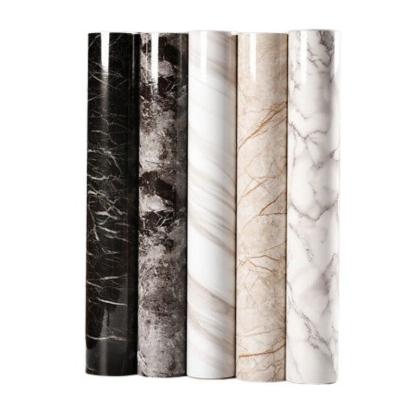 China Self-Adhesive High Gloss Marble PVC Film Easy Peel And Stick Solution For Home DéCor for sale