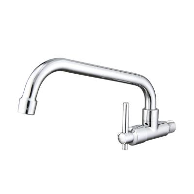 China Thermostatic Wall Mounted Round Design Single Cold Water Brass Kitchen Faucet for sale