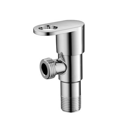 China Chromed Modern OEM Brushed Silver 201 Stainless Angle Valve Stop Faucet For Bathroom And Kitchen for sale