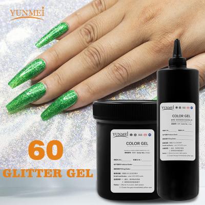 China Wholesale VOA Rubber Gel Distribuidor Nail Polish Glitter UV Color 10Ml For Nail Beauty for sale