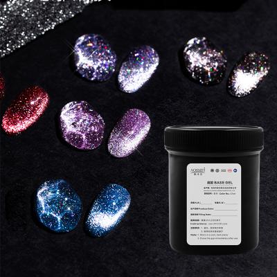 China VOA UV Private Label Nail Polish Gel 10Ml Sliver Color Rubber Glitter UV Gel For Beauty for sale