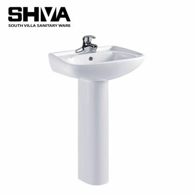 China Desgin Luxury High Level Modern Bathroom Pedestal Hand Ceramic Wash Basin for sale