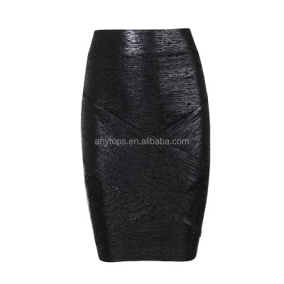 China Breathable High Quality Knee Length Bandage Pencil Skirt New Arrival Elastic Bodycon Skirts for sale