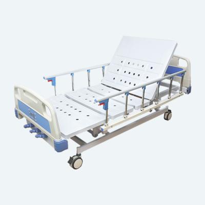 China Rehabilitation Centers Factory Hospital 3 Functions Bed With Aluminum Guard Rails 3 Bed Patient ABS Crank Manual Hospital Bed Made In China for sale