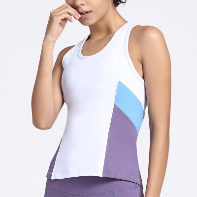 China Active Wicking Breathable Soft Comfortable Fitness Moisture Wear Sleeveless Workout Gym Clothes Breathable Women Sport Vest Top for sale