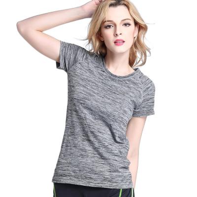 China Breathable Loose Running Clothes Segment Dyed Bright Colors Fitness Sports Quick Dry Short Sleeve Women Plus Size Yoga T-Shirt for sale