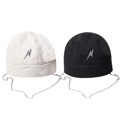 China Embroidery COMMON Custom Cotton Brimless Hat With Chains Brimless Hat String for sale