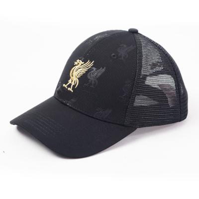 China Promotional Custom Design JOINT Flat Brim Football Club 5 Panel Trucker Hat Caps Wholesale for sale