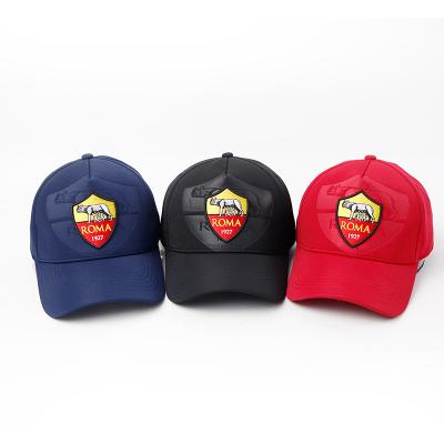 China OEM COMMON Fans Hat Logo Baseball Hat Embroidered Custom Custom 5 Panel 3D Embroidery Football Club Hat for sale