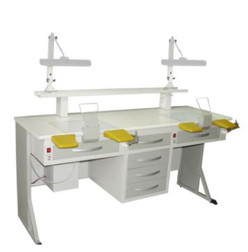 China Modern Customize Dental Lab Benches Workstation Office Bench Workstation Furniture Dental Lab Equipment Double Person Dental Lab Benches for sale