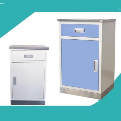 China Hospital Night Stand Metal Hospital Bedside Table Cabinet Furniture Medical Easy Cleaning Accessories In China Small Steel Hospital Bedside Nursing Cabinet for sale