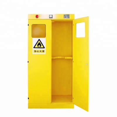 China Commercial Furniture Physics Lab Chemical Safety Storage Gas Cylinder Cabinet With Gas Leak Detector for sale