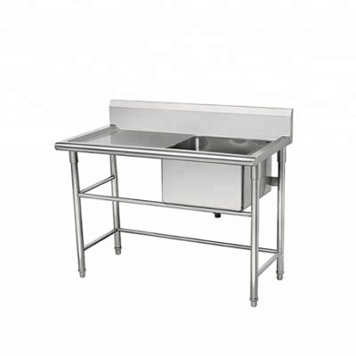 China Easily Collected Kitchen Stainless Steel Fish Cleaning Commercial Sink Table For Biology Lab Furniture for sale