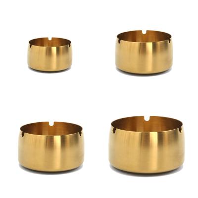 China Modern Windproof Ashtray Stainless Steel Ashtray For Home Office Patio Table Smoke for sale