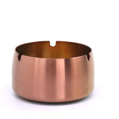 China Modern Hot Sale Stainless Steel Ashtray Rose Gold Ashtray Customized Logo for sale