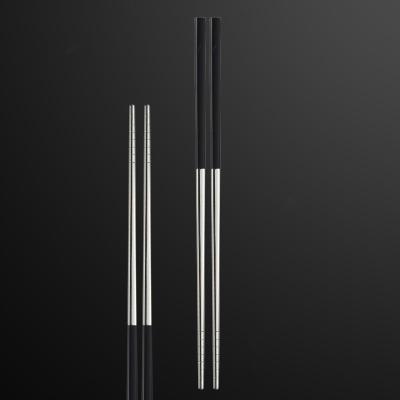 China Viable Titanium Metal 18/8 Stainless Steel Chopsticks For Korean Japanese Custom Chopsticks For Sushi Wedding Gift Souvenirs for sale