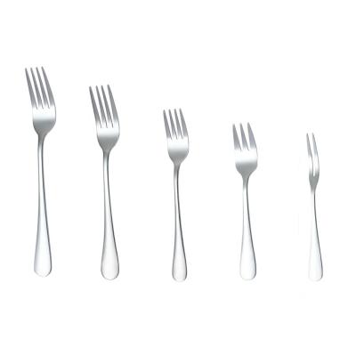 China Main Silver Mooncake Fork Dessert Spoon Stainless Steel Ice Cream Dessert Viable Silver Creative Small Fruit Fork for sale