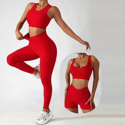 China Wholesale Custom Made Breathable 4 Piece Seamless Female Gym Wear Eco-Friendly Active Workout Set Women Gym Wear for sale