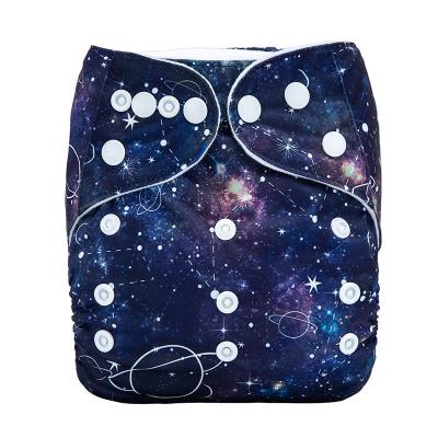 China LC-DD383 AI2 Bamboo Charcoal Adjustable Snaps Printed Happy Diapers All In One Cloth Nappy Diaper wsahable for sale