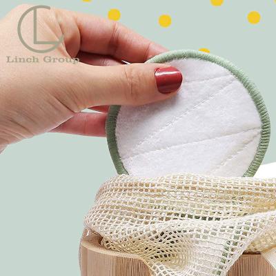 China QUICK DRY Organic Reusable Washable Bamboo Cotton Makeup Remover Face Pads for sale