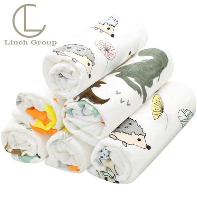 China Anti-pilling Organic Bamboo Wrap Printed Baby Muslin Wraps for sale