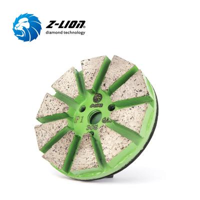 China High Work Efficiency Z LION Diamond Tools Grit 50# Quick Change And Attaches Metal Bond Floor Concrete Polishing Pad for sale