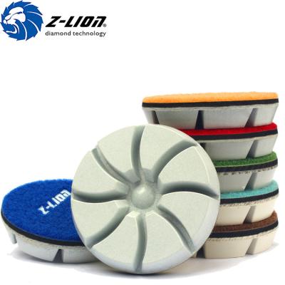 China Floor Z-Lion Resin Floor Polishing Dry Polish Pads for Polishing Marble Granite and Concrete for sale