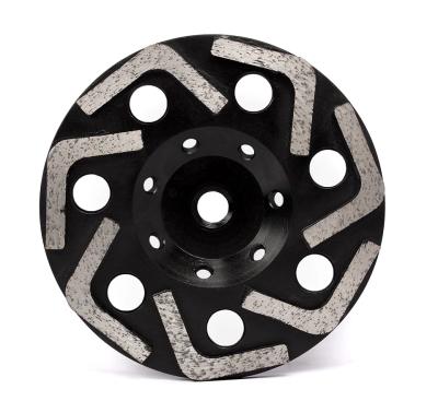 China Z Aluminum LION Diamond Grinding Cup Wheel for Grinding Marble, Granite and Concrete Surface for sale