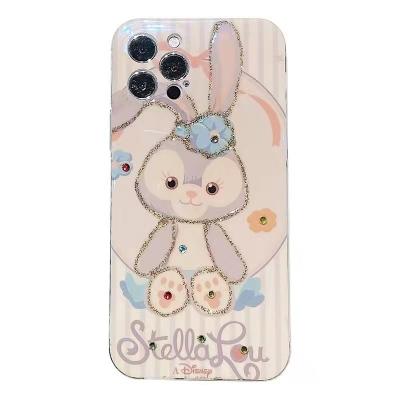 China 2021 Fashion Cute Shockproof Cartoon Rabbit Mobile Phone Case For Oppo RENO 6 5 4 A93 For Vivo X70pro X60 Sticker Diamond Soft Back Cover for sale