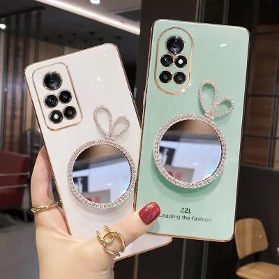 China Shockproof Hot Selling Shockproof Mobile Phone Case Makeup Mirror Cover Device Inclusive Lens For Vivo S5/S6/S7/Y73S/Y30/S9E/S9 for sale