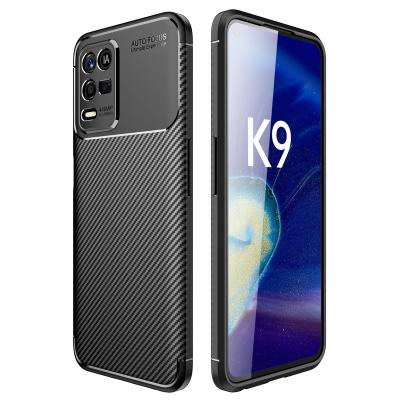 China Well Shockproof Wholesale Carbon Fiber Texture Mobile Phone Case For Oppo K9X Shockproof Hard PC TPU Shell Cover Device for sale