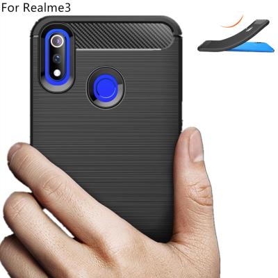 China Style: Business Mobile Phone Cases NEW Design Shockproof Carbon Fiber TPU Back Cover For OPPO Realme 3/reno Brush Style: Business NC; GUA for sale