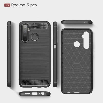 China Style: Business Mobile Phone Case TPU Back Cover New Shockproof Carbon Fiber For OPPO Realme5 Pro/x2 Brush Style: Business XT Wholesale Hot for sale