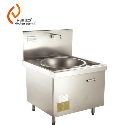 China Heavy Duty Commercial Hotel Stainless Steel Induction Sealing Machine With A Big Wok For Chinese Food for sale