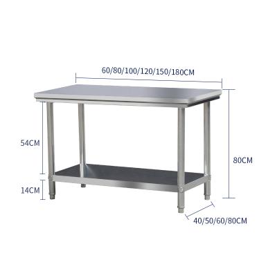 China Restaurant Kitchen Customizing Various Styles Work Table Kitchen Stainless Steel Work Table for sale