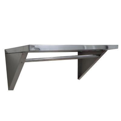 China Good Quality Kitchen Stainless Steel Sustainable Wall Mounted Hanging Shelf for sale