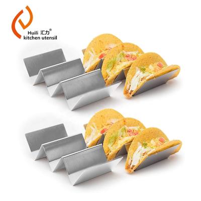 China Disposable Taco Holders, Stainless Steel with a Free Recipe Booklet - Taco Trays for sale