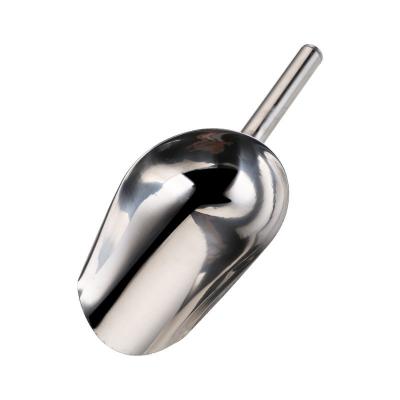 China Sustainable Universal Bar Serving Stainless Steel Scoop , Ice Bucket Scraper Coffee Bean Scoop for sale