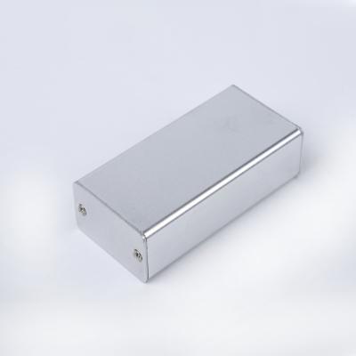 China Small Lightweight Aluminum Case Width 40mm Height 25mm Length 80mm In Anodized Silver For DIY Project Box for sale