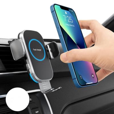 China 2022 New Arrivals High Quality Strong Sensor Smart Air Vent Car Phone Fast Charging Qi 15w Auto Fix Wireless Charger for sale