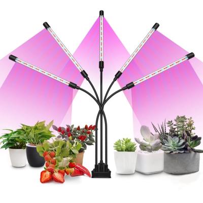 China Seed Starting LED To Grow Light Indoor Office Gooseneck Clip 4 Arm Led Flexible Plant Lamp 360 Led Grow Light for sale