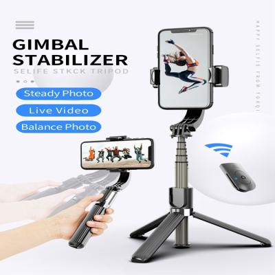 China L08 Foldable Handheld Gimbal Phone Gimbal Demountable Anti-shake Selfie Stick Mobile Phone Anti-shake Gimbal Stabilizer with Wireless Extendable Selfie Stick Tripod for sale