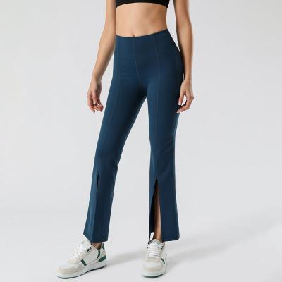 China High Leg Breathable Wide Leg High Leg Pants Casual Elastic Waist Gym Women Rocket Yoga Pants For Women for sale