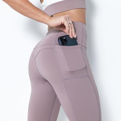 China Breathable Pop Colors Active Butt Lift Gym Leggings Pouch Yoga Pants High Waist Tummy Control Yoga Tights For Women for sale