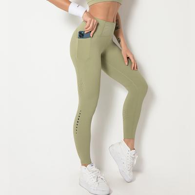 China Breathable Pop Colors Active Butt Lift Gym Leggings Pouch Yoga Pants High Waist Tummy Control Yoga Tights For Women for sale