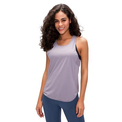 China Antibacterial Loose Fitness Women's Yoga Vest Gym Tank Top Workout for sale